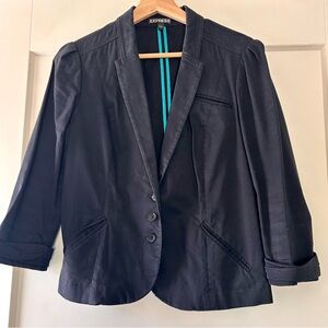 Express Black Tailored Blazer with Three-Button Front size 4